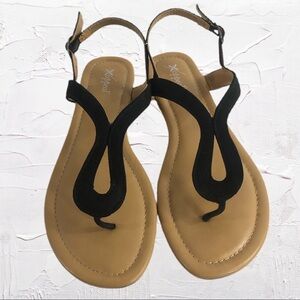 Xappeal Black Thong Sandals